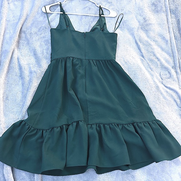 NWT Dress the population solange pine green mini dress size small - Picture 1 of 11